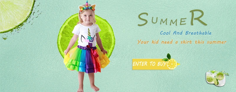 New Tutu Skirt Baby Girl Skirts 9M-8T Princess Mini Pettiskirt Party Dance Rainbow Tulle Skirts Girls Clothes Children Clothing