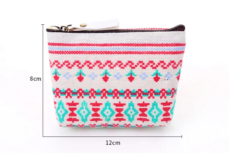 Fashion Kawaii Coin Purse Canvas Mini Floral Clutch Purse Women Girls Kids Cheap Coin Pouch Change Purses Clutch Bags Wholesale