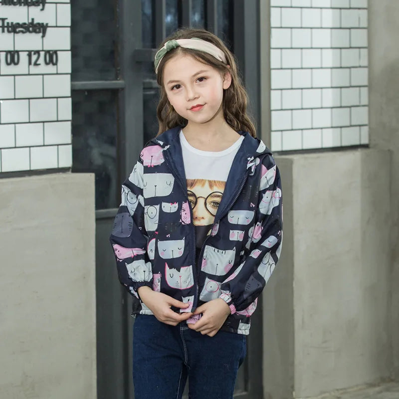 Autumn New Children's Clothing Cartoon Cute Jacket Boys Girls Baby Outing Clothes Jacket Children Zipper Cardigan Jacket 2-6Y