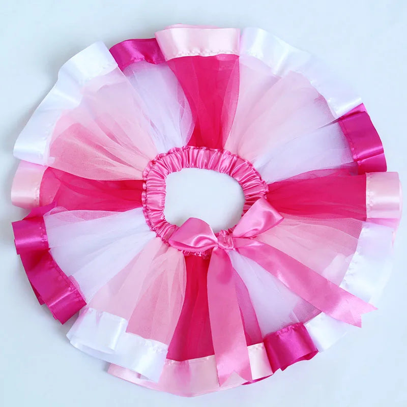 New Tutu Skirt Baby Girl Skirts 9M-8T Princess Mini Pettiskirt Party Dance Rainbow Tulle Skirts Girls Clothes Children Clothing