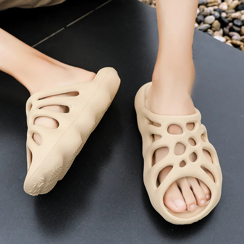Summer Men Women EVA Slippers Spider Wed Vamp Platform Soft Sole Beach Sandals Styreet Style Couples Slides Shoes
