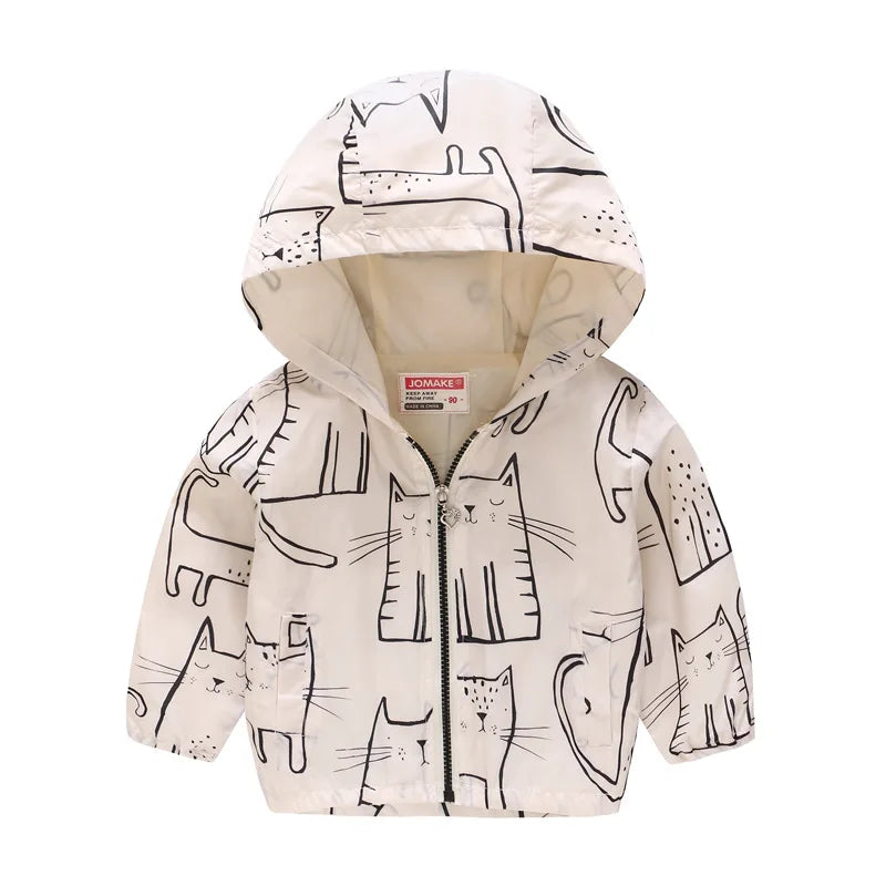 Autumn New Children's Clothing Cartoon Cute Jacket Boys Girls Baby Outing Clothes Jacket Children Zipper Cardigan Jacket 2-6Y