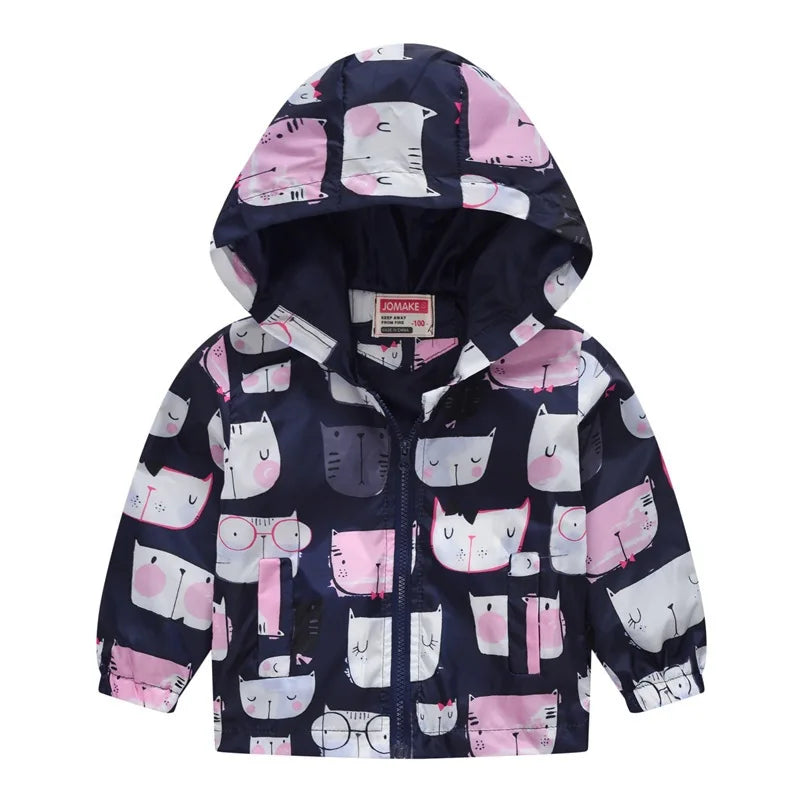 Autumn New Children's Clothing Cartoon Cute Jacket Boys Girls Baby Outing Clothes Jacket Children Zipper Cardigan Jacket 2-6Y