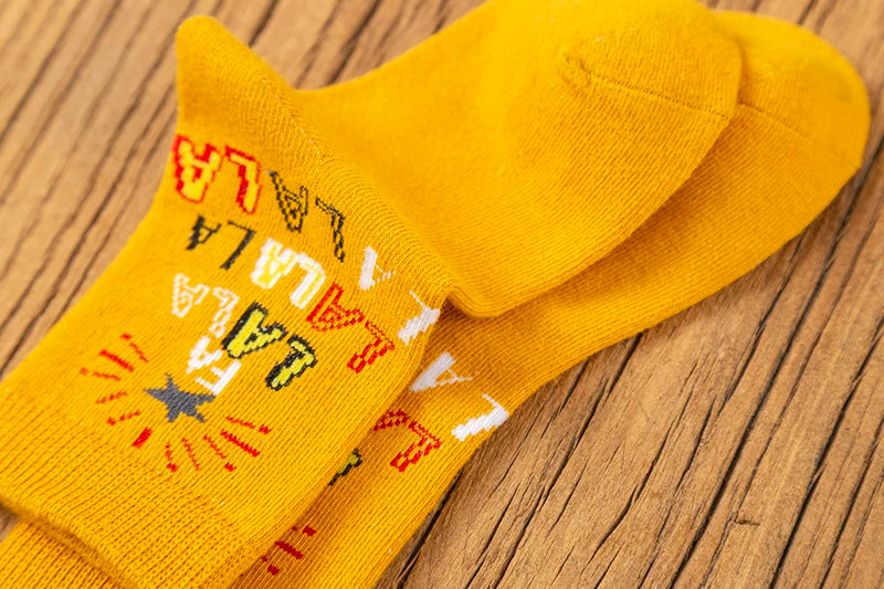 5Pairs/lot Kids Socks Autumn Winter Socks Children Cotton Christmas Socks For Students Girls Boys Cartoon Cute Warm Socks