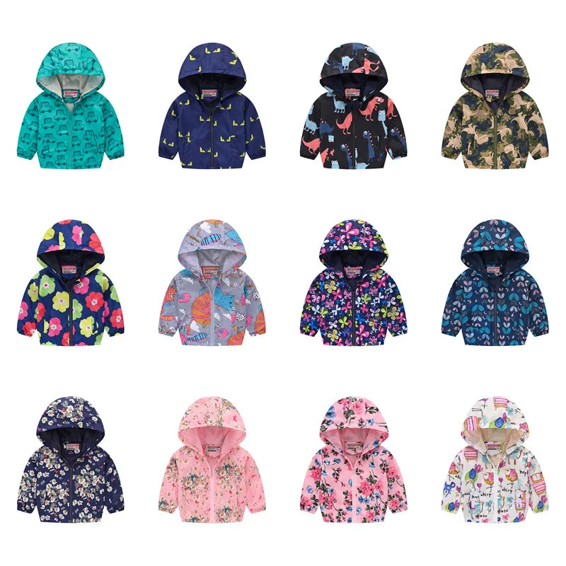 Autumn New Children's Clothing Cartoon Cute Jacket Boys Girls Baby Outing Clothes Jacket Children Zipper Cardigan Jacket 2-6Y