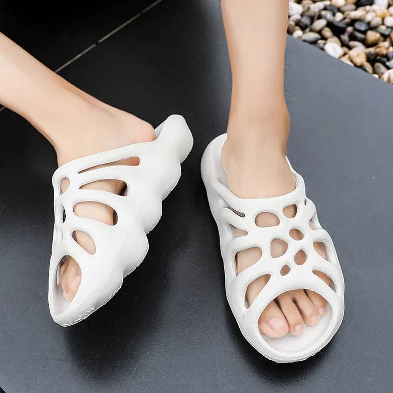Summer Men Women EVA Slippers Spider Wed Vamp Platform Soft Sole Beach Sandals Styreet Style Couples Slides Shoes