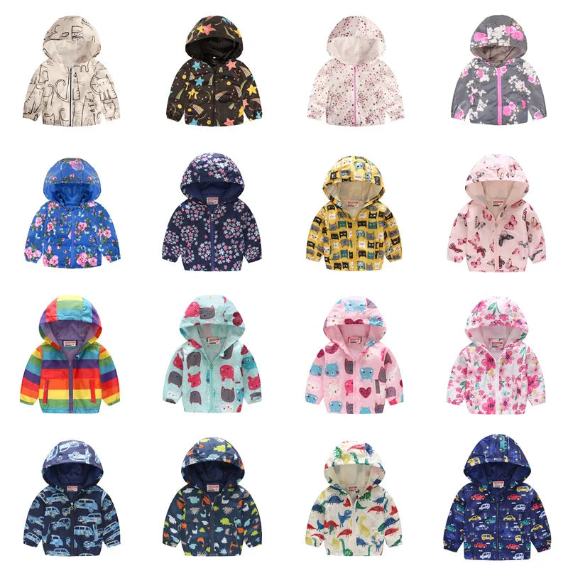 Autumn New Children's Clothing Cartoon Cute Jacket Boys Girls Baby Outing Clothes Jacket Children Zipper Cardigan Jacket 2-6Y