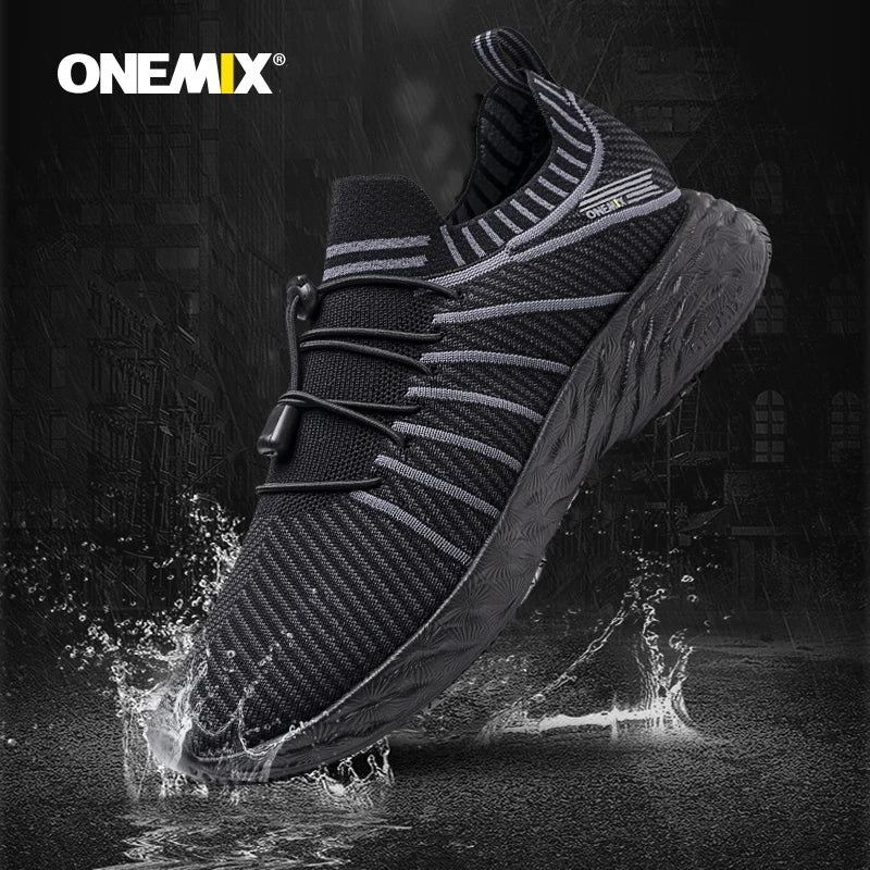 ONEMIX 2026 Men Running Shoes Non-slip Shock Absorption Sneaker Lightweight Tennis Shoe Waterproof Man Breathable Casual Shoes