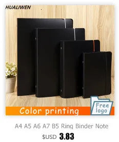 Transparent Color Plastic Clip File FolderA4/A5/A6/Notebook Loose Leaf Ring Binder Planner Agenda School Office Supplies
