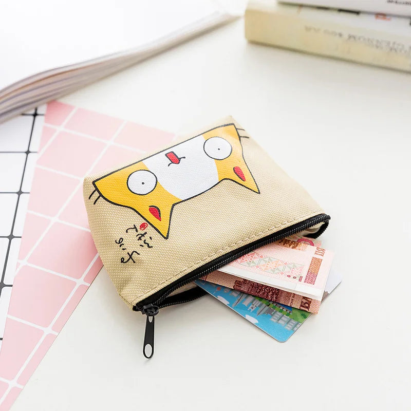 Fashion Kawaii Coin Purse Canvas Mini Floral Clutch Purse Women Girls Kids Cheap Coin Pouch Change Purses Clutch Bags Wholesale