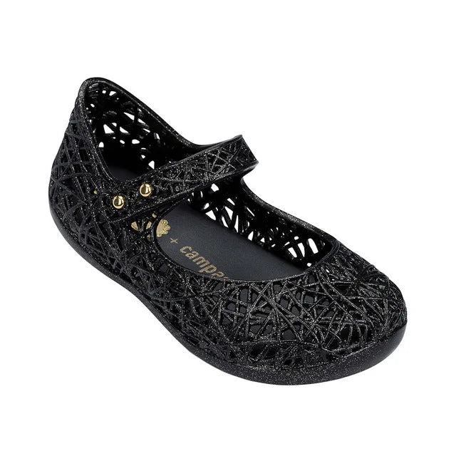 Mini Melissa Campana Zig Zag VI Girl Jelly Shoes Beach Sandals 2020 Baby Shoes Soft Melissa Sandals Kids Non-slip Princess Shoes