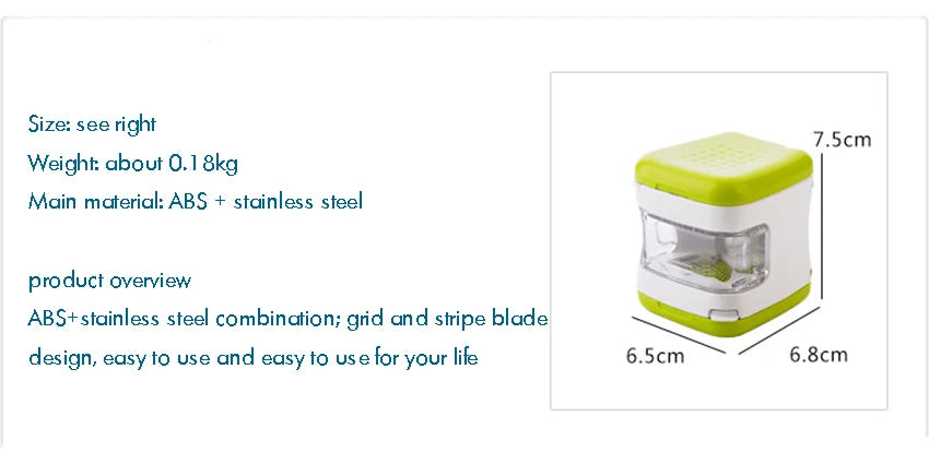 Multifunction Vegetable Cutter Garlic Cutter Garlic Presser Crusher Plastic Environmentally Ginger Garlic Slicer Kitchen Tool