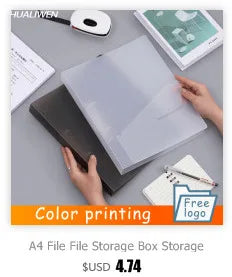Transparent Color Plastic Clip File FolderA4/A5/A6/Notebook Loose Leaf Ring Binder Planner Agenda School Office Supplies