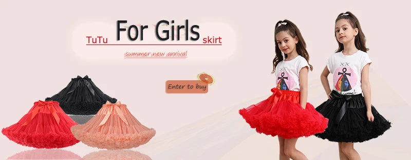 New Tutu Skirt Baby Girl Skirts 9M-8T Princess Mini Pettiskirt Party Dance Rainbow Tulle Skirts Girls Clothes Children Clothing