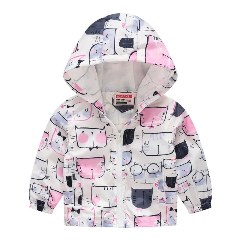Autumn New Children's Clothing Cartoon Cute Jacket Boys Girls Baby Outing Clothes Jacket Children Zipper Cardigan Jacket 2-6Y