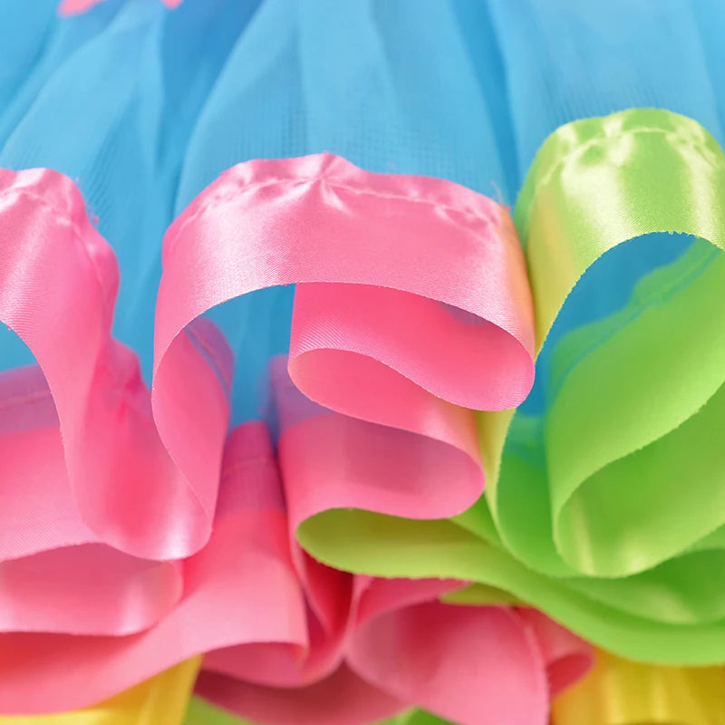New Tutu Skirt Baby Girl Skirts 9M-8T Princess Mini Pettiskirt Party Dance Rainbow Tulle Skirts Girls Clothes Children Clothing