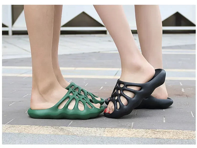 Summer Men Women EVA Slippers Spider Wed Vamp Platform Soft Sole Beach Sandals Styreet Style Couples Slides Shoes