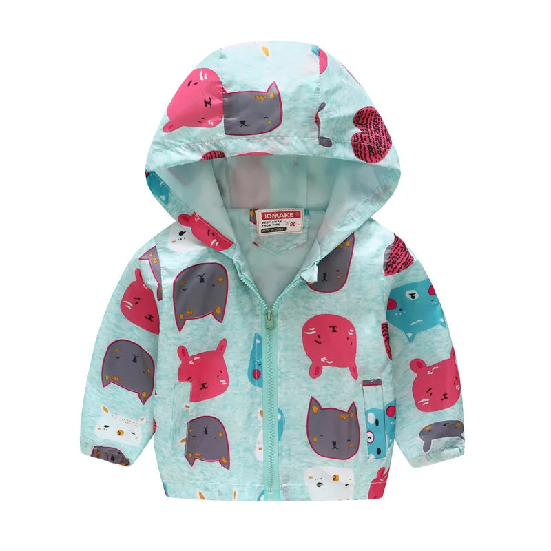 Autumn New Children's Clothing Cartoon Cute Jacket Boys Girls Baby Outing Clothes Jacket Children Zipper Cardigan Jacket 2-6Y