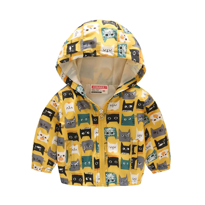 Autumn New Children's Clothing Cartoon Cute Jacket Boys Girls Baby Outing Clothes Jacket Children Zipper Cardigan Jacket 2-6Y