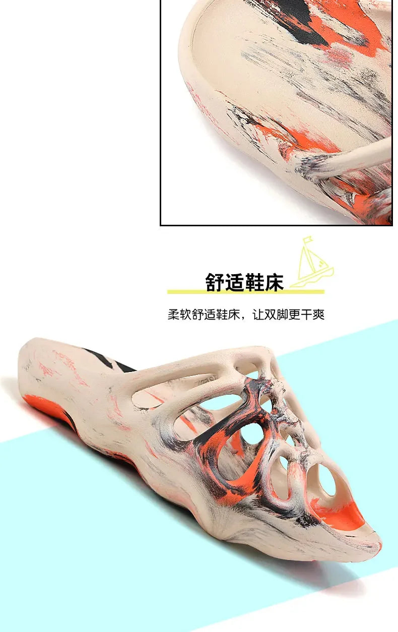 Summer Men Women EVA Slippers Spider Wed Vamp Platform Soft Sole Beach Sandals Styreet Style Couples Slides Shoes