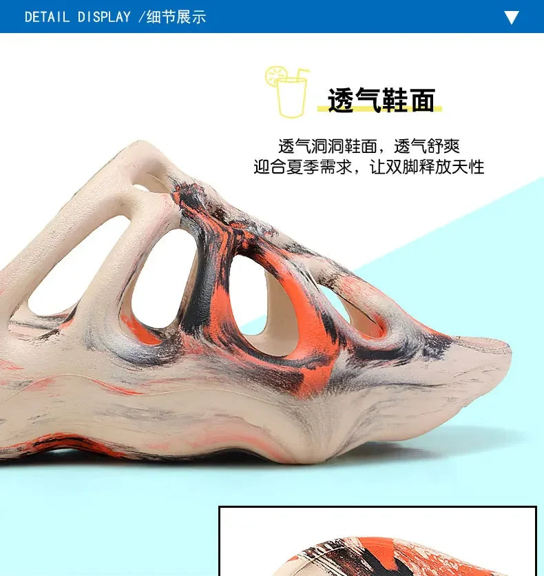 Summer Men Women EVA Slippers Spider Wed Vamp Platform Soft Sole Beach Sandals Styreet Style Couples Slides Shoes