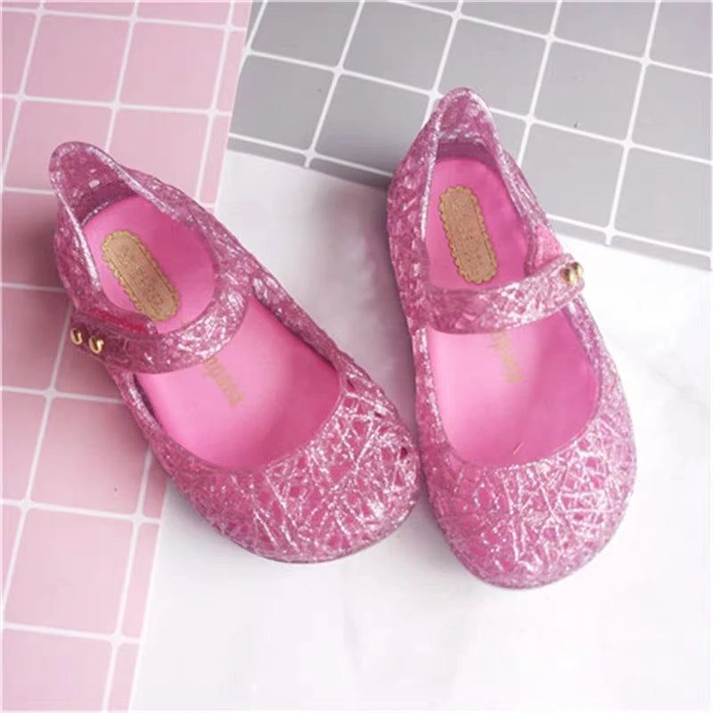 Mini Melissa Campana Zig Zag VI Girl Jelly Shoes Beach Sandals 2020 Baby Shoes Soft Melissa Sandals Kids Non-slip Princess Shoes