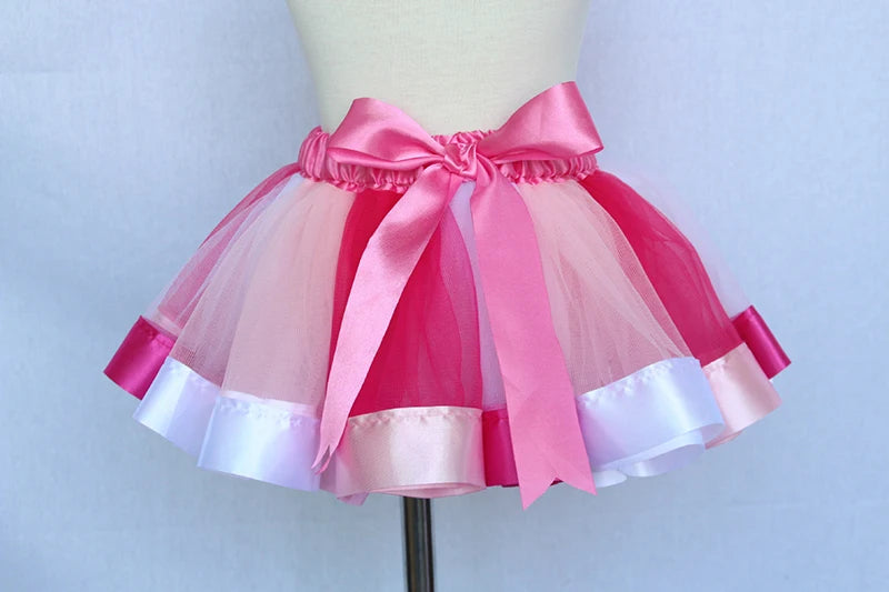 New Tutu Skirt Baby Girl Skirts 9M-8T Princess Mini Pettiskirt Party Dance Rainbow Tulle Skirts Girls Clothes Children Clothing