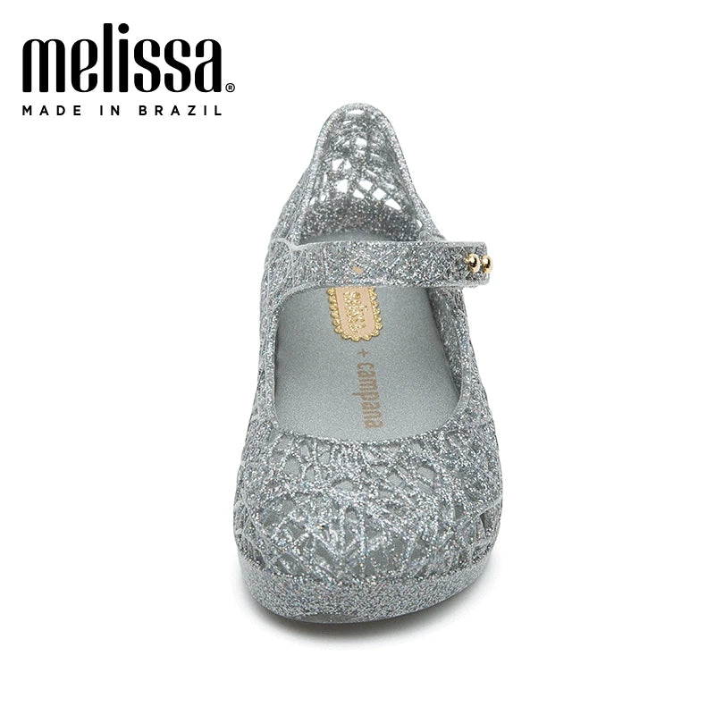 Mini Melissa Campana Zig Zag VI Girl Jelly Shoes Beach Sandals 2020 Baby Shoes Soft Melissa Sandals Kids Non-slip Princess Shoes