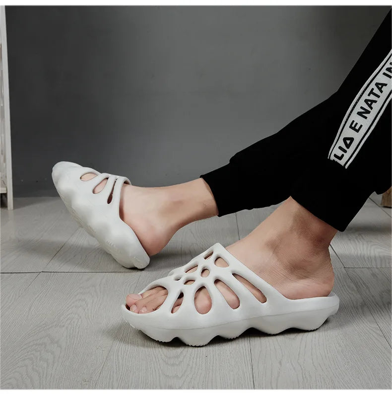 Summer Men Women EVA Slippers Spider Wed Vamp Platform Soft Sole Beach Sandals Styreet Style Couples Slides Shoes