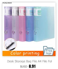 Transparent Color Plastic Clip File FolderA4/A5/A6/Notebook Loose Leaf Ring Binder Planner Agenda School Office Supplies