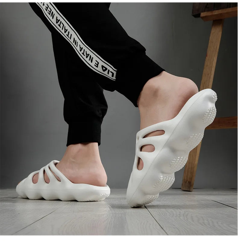 Summer Men Women EVA Slippers Spider Wed Vamp Platform Soft Sole Beach Sandals Styreet Style Couples Slides Shoes