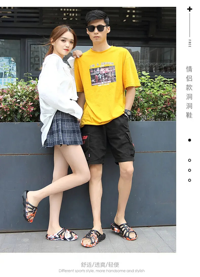 Summer Men Women EVA Slippers Spider Wed Vamp Platform Soft Sole Beach Sandals Styreet Style Couples Slides Shoes