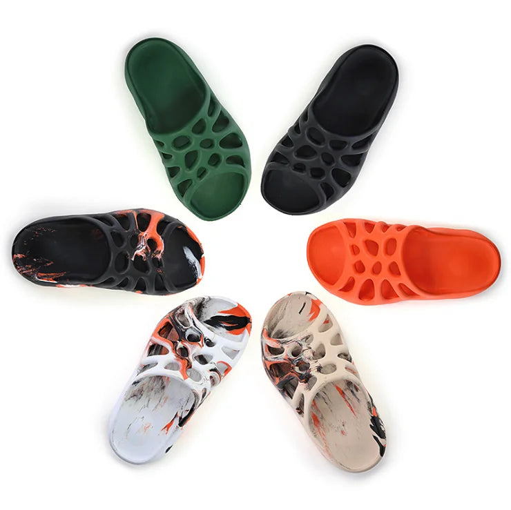 Summer Men Women EVA Slippers Spider Wed Vamp Platform Soft Sole Beach Sandals Styreet Style Couples Slides Shoes