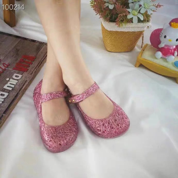 Mini Melissa Campana Zig Zag VI Girl Jelly Shoes Beach Sandals 2020 Baby Shoes Soft Melissa Sandals Kids Non-slip Princess Shoes