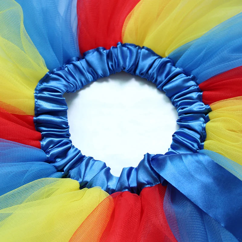 New Tutu Skirt Baby Girl Skirts 9M-8T Princess Mini Pettiskirt Party Dance Rainbow Tulle Skirts Girls Clothes Children Clothing