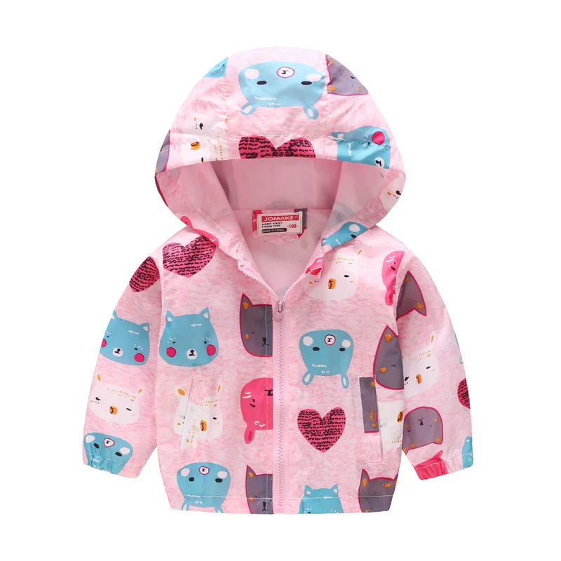 Autumn New Children's Clothing Cartoon Cute Jacket Boys Girls Baby Outing Clothes Jacket Children Zipper Cardigan Jacket 2-6Y