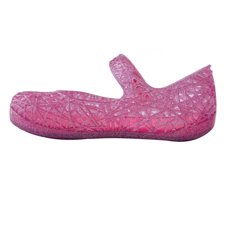 Mini Melissa Campana Zig Zag VI Girl Jelly Shoes Beach Sandals 2020 Baby Shoes Soft Melissa Sandals Kids Non-slip Princess Shoes