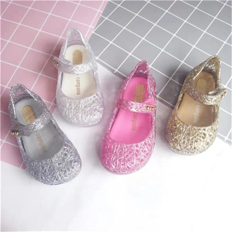 Mini Melissa Campana Zig Zag VI Girl Jelly Shoes Beach Sandals 2020 Baby Shoes Soft Melissa Sandals Kids Non-slip Princess Shoes