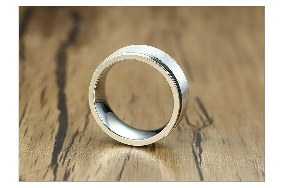 Vnox 6/8mm Spinner Ring for Men Stress Release Accessory Classic Stainless Steel Wedding Band Casual Viking Rune Sport Jewelry
