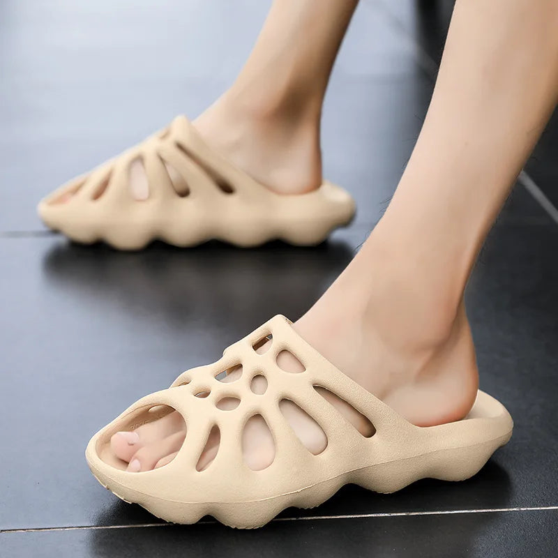 Summer Men Women EVA Slippers Spider Wed Vamp Platform Soft Sole Beach Sandals Styreet Style Couples Slides Shoes