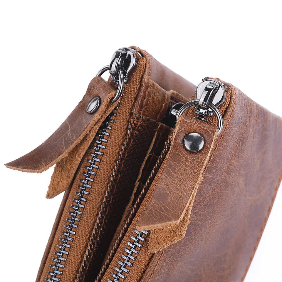 Men Wallets 100% Genuine Cow Leather Short Card Holder Leather Men Purse High Quality Luxury Brand Male Wallet