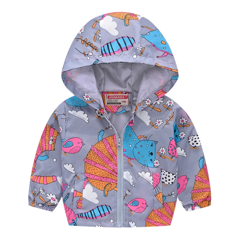Autumn New Children's Clothing Cartoon Cute Jacket Boys Girls Baby Outing Clothes Jacket Children Zipper Cardigan Jacket 2-6Y
