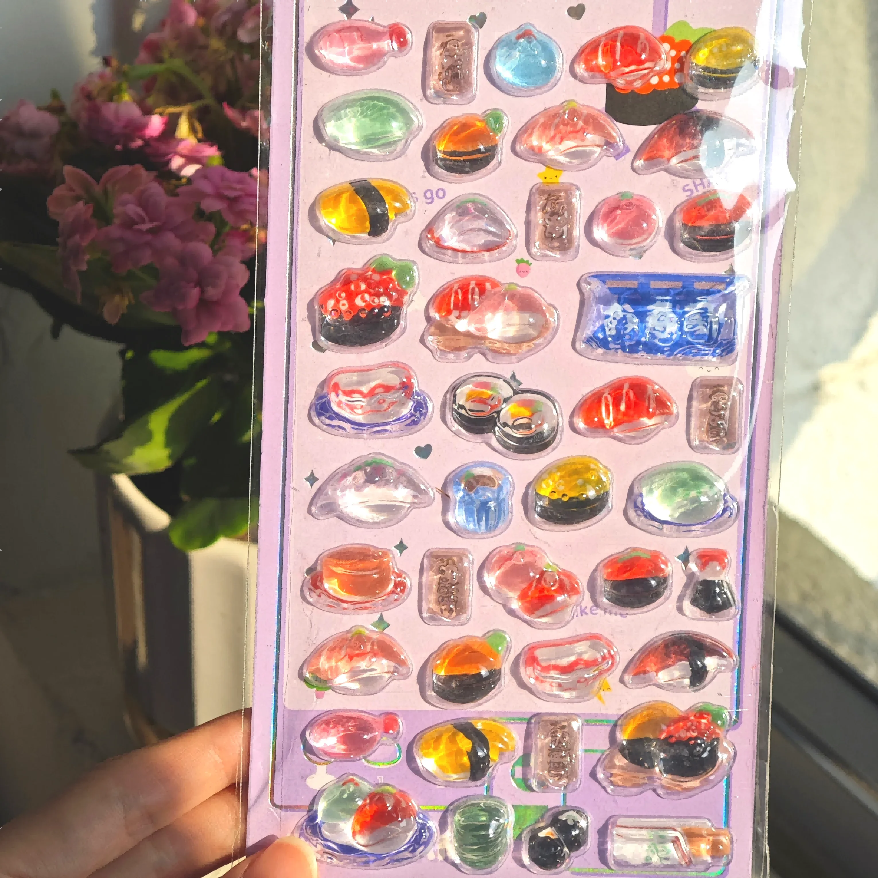Kawaii Japanese Animal Sushi 3D Relief Drop Sticker for Scrapbooking Cute DIY Phone Case Decor Sticker School Stationery Supply