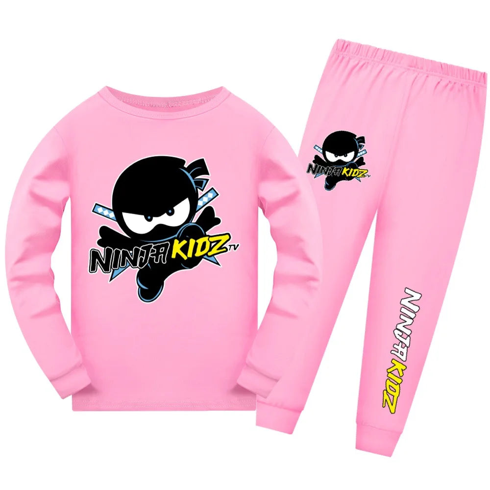 Cute Game NINJA KIDZ Children Pajamas Boys Pijama Cotton Clothes Set Sleepwear Kids Nightwear for Girls Toddler Outfits