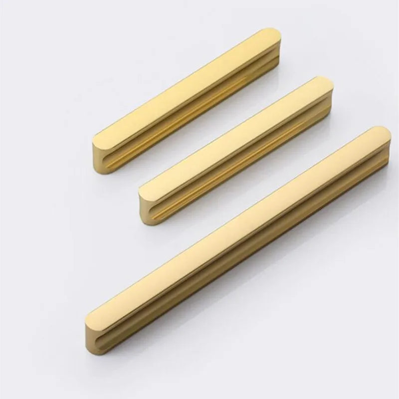 VARMSTUGA American Simple Black Aluminum Alloy Kitchen Cabinet Door Knobs and Handles Drawer Pulls Furniture Handle Hardware
