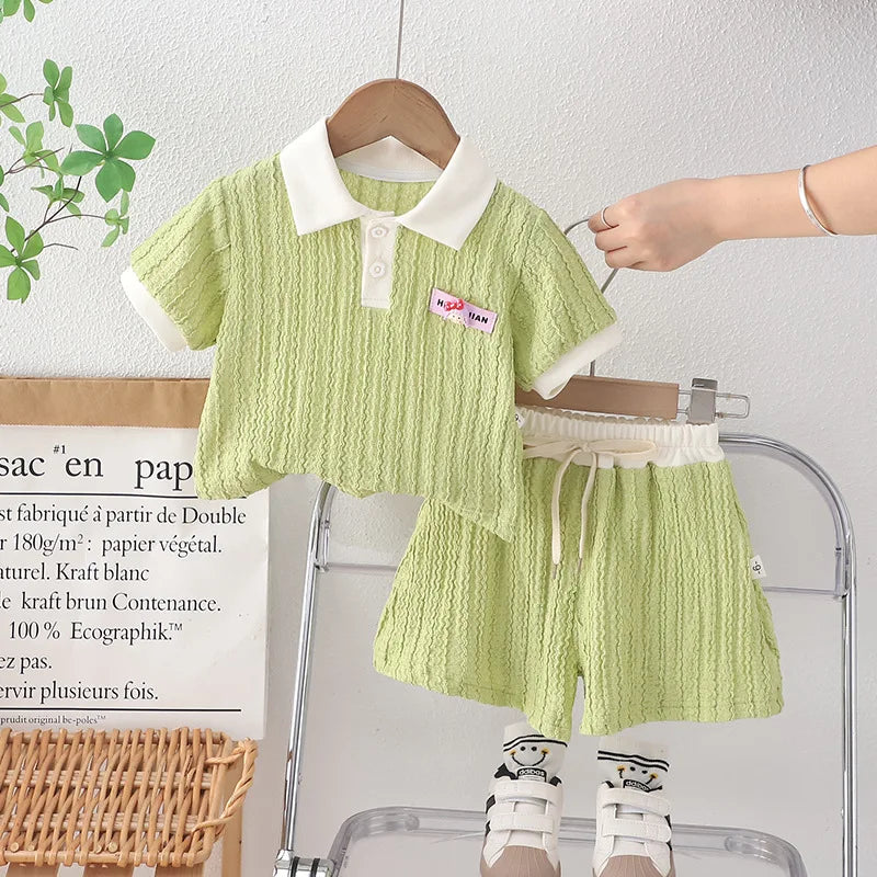 2025 New Summer Baby Girls Clothes Children Cotton T Shirt Shorts 2Pcs/Set Toddler Clothing Infant Fashion Costume Kids Suits