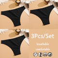3Pcs/Set Ice Silk Seamless Underwear For Women Low Waisted Brazilian Pants Breathable High Elasticity Lingerie Intimates Panties