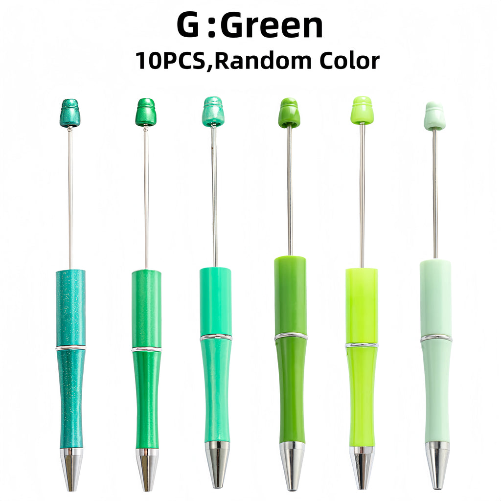 10PCS/20PCS Designated Theme Color DIY Bead Ballpoint Pen Set, Suitable For DIY Office &School Supplies