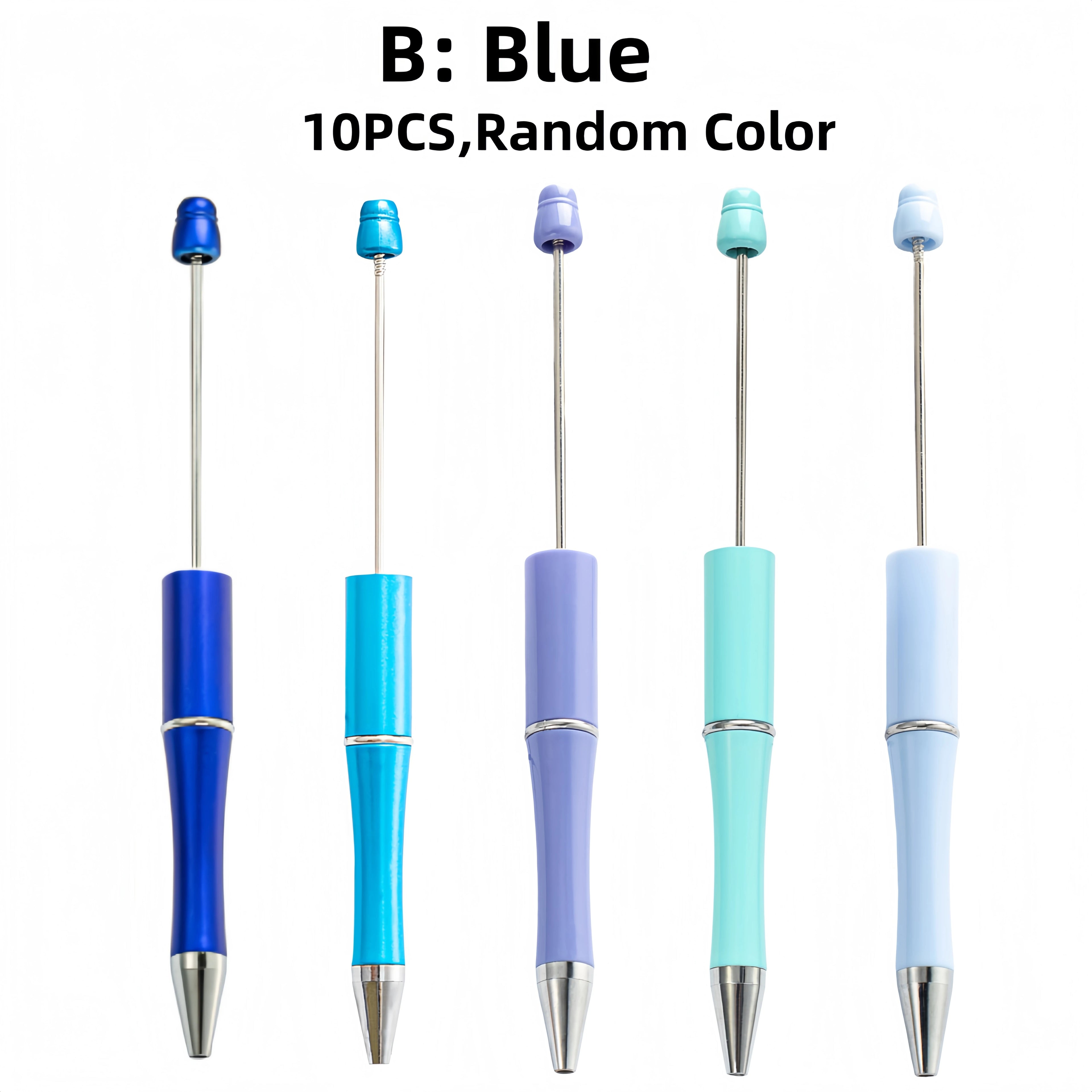 10PCS/20PCS Designated Theme Color DIY Bead Ballpoint Pen Set, Suitable For DIY Office &School Supplies
