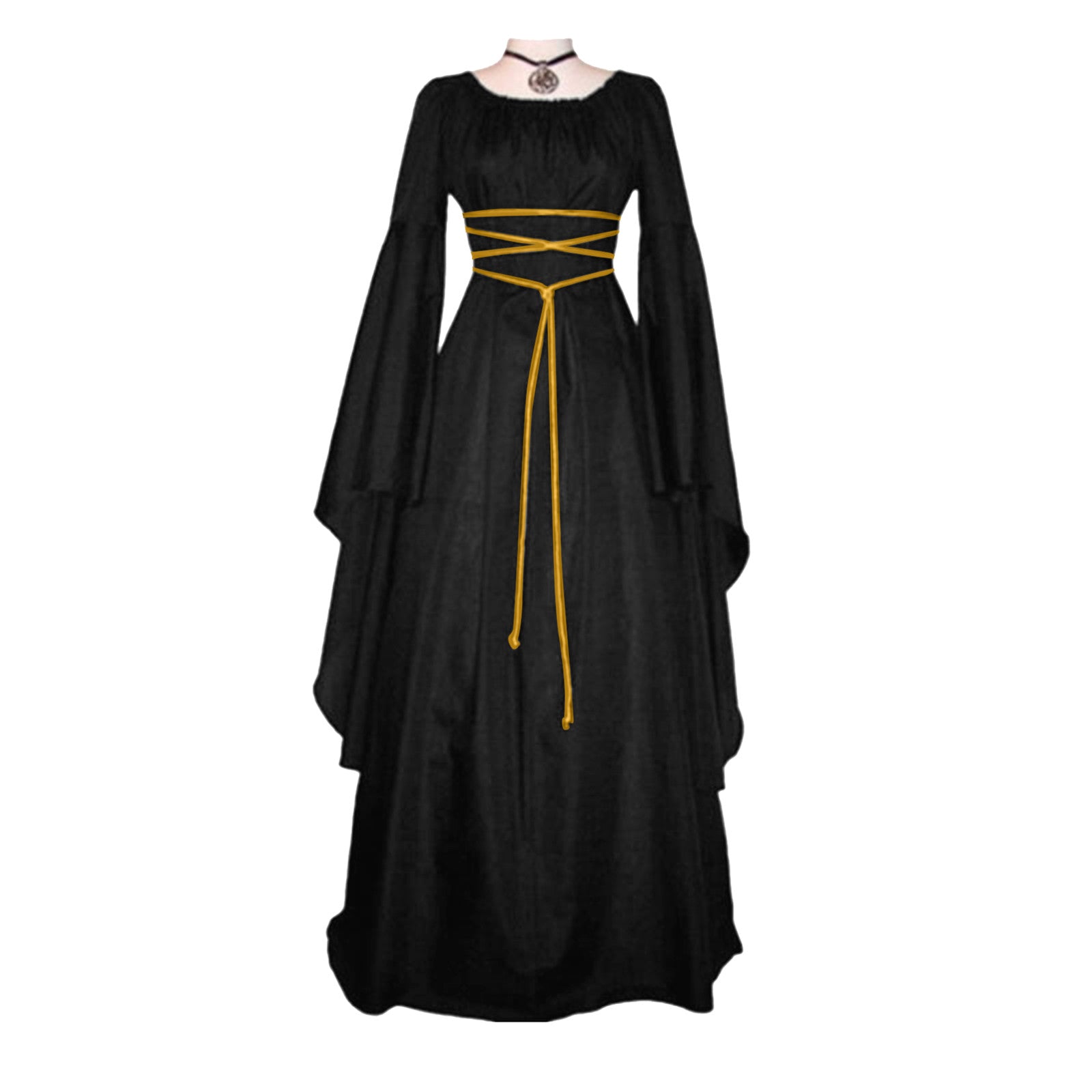 Dresses For Women 2024 Elegant Plus Size Medieval Retro Gothic Gown Dress Long Sleeve Lace Up Cosplay Evening Party Dress